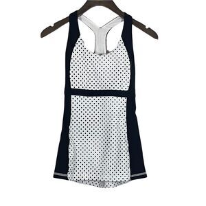 Lululemon Run Fast Track Tank Mod Dot Printed Black/Black